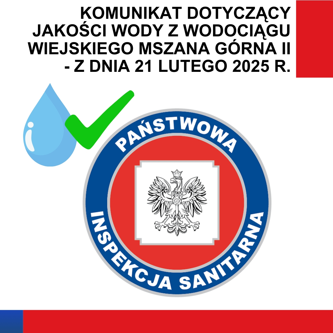 miniaturka dla wpisu o tytule: Zgoda na użytkowanie wody z wodociągu wiejskiego Mszana Górna II